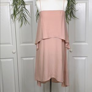 Blush/Peach Silk Banana Republic Midi Dress